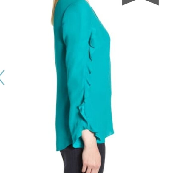 Lewitt Silk Ruffle sleeve blouse - Picture 5 of 12